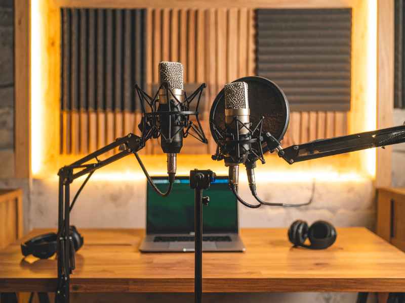 Sample of a podcast studio in Abu Dhabi